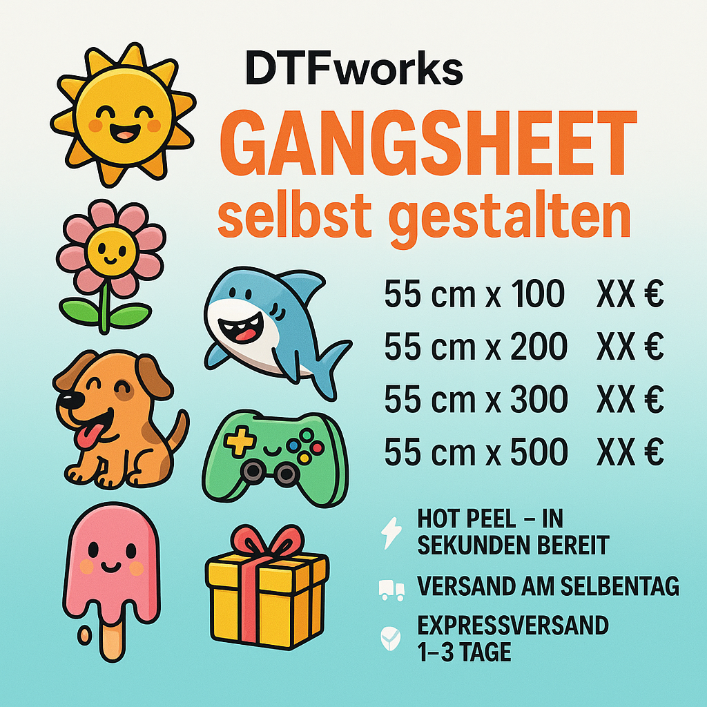 Baue Deinen DTF Druck