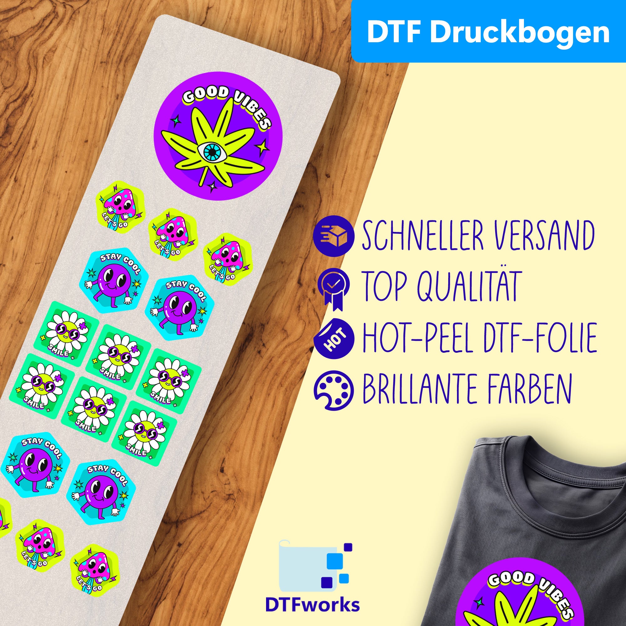 Baue Deinen DTF Druck